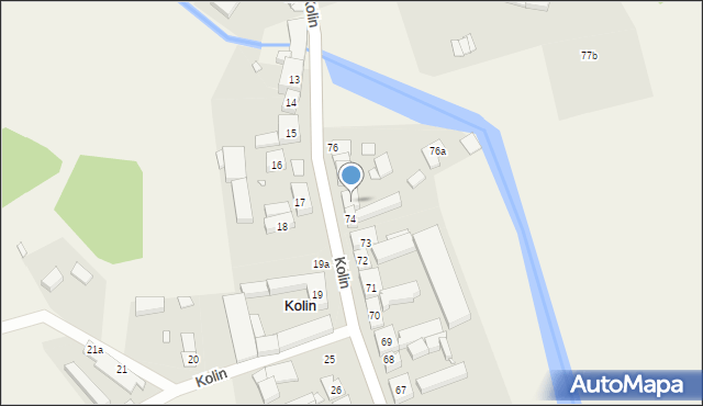 Kolin, Kolin, 74A, mapa Kolin