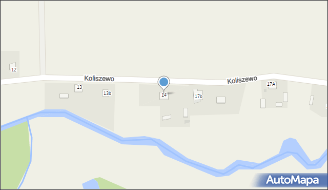 Koliszewo, Koliszewo, 14, mapa Koliszewo