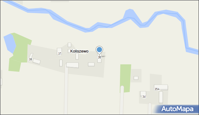 Koliszewo, Koliszewo, 36, mapa Koliszewo