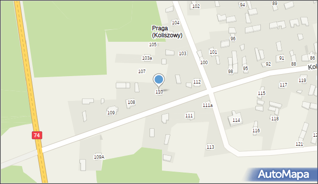 Koliszowy, Koliszowy, 110, mapa Koliszowy