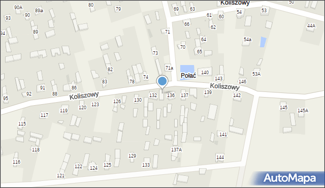 Koliszowy, Koliszowy, 135, mapa Koliszowy