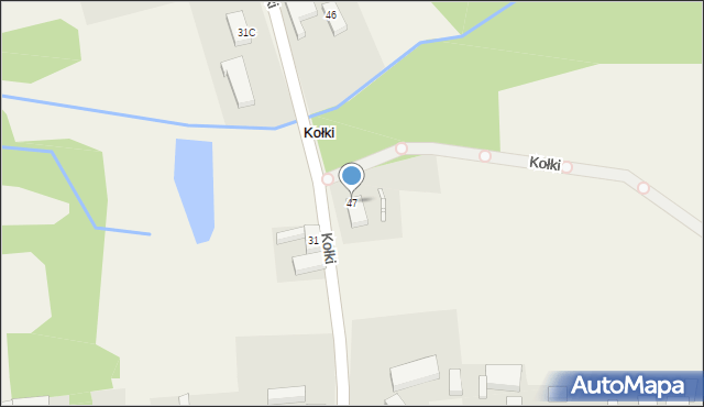 Kołki, Kołki, 47, mapa Kołki