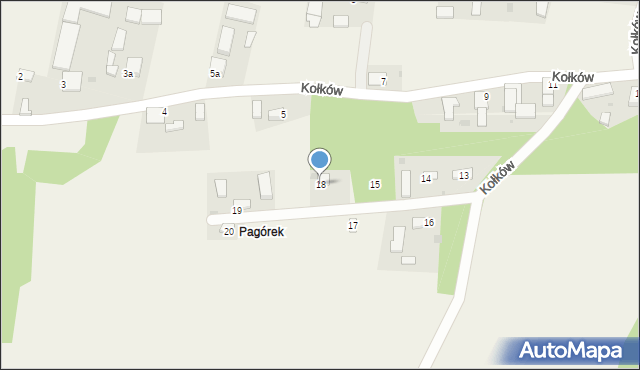 Kołków, Kołków, 18, mapa Kołków