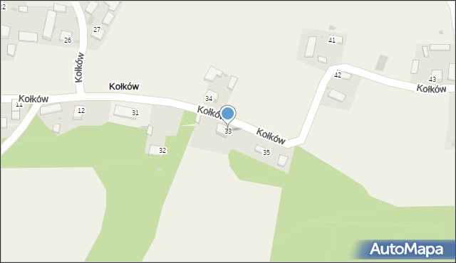 Kołków, Kołków, 33, mapa Kołków