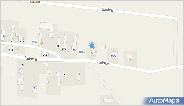 Kolnica, Kolnica, 102, mapa Kolnica