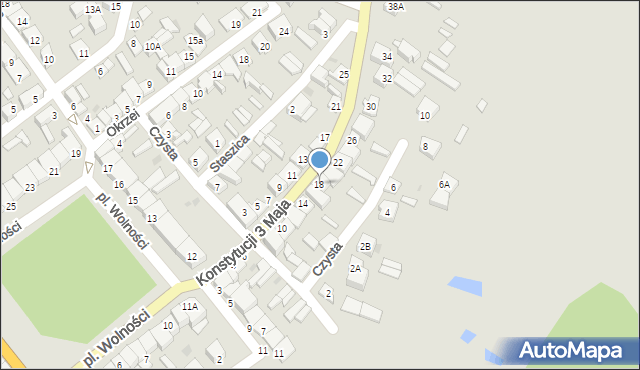 Kolno, Konstytucji 3 Maja, 18, mapa Kolno