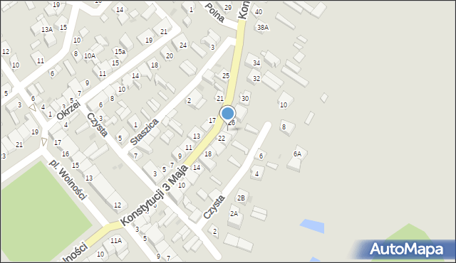 Kolno, Konstytucji 3 Maja, 24, mapa Kolno