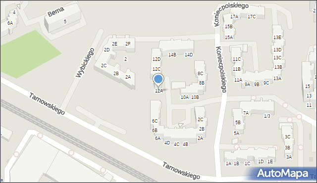 Kołobrzeg, Koniecpolskiego Stanisława, 12A, mapa Kołobrzegu