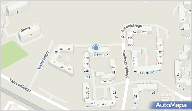 Kołobrzeg, Koniecpolskiego Stanisława, 14B, mapa Kołobrzegu