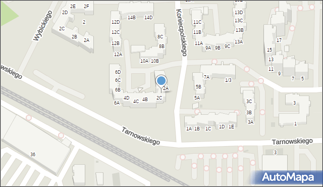 Kołobrzeg, Koniecpolskiego Stanisława, 2B, mapa Kołobrzegu