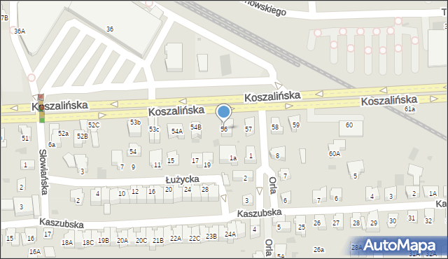 Kołobrzeg, Koszalińska, 56, mapa Kołobrzegu