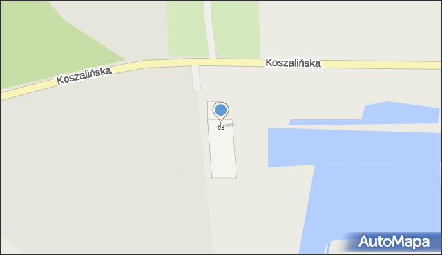 Kołobrzeg, Koszalińska, 63, mapa Kołobrzegu