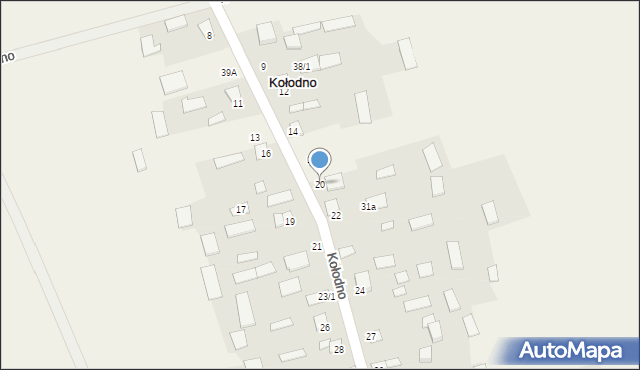 Kołodno, Kołodno, 20, mapa Kołodno