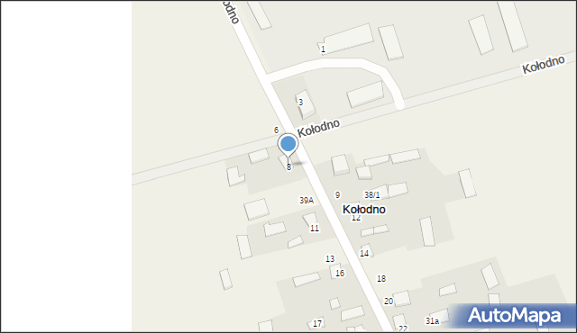 Kołodno, Kołodno, 8, mapa Kołodno