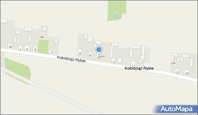 Kołodziąż-Rybie, Kołodziąż-Rybie, 10, mapa Kołodziąż-Rybie