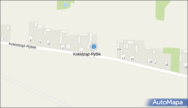 Kołodziąż-Rybie, Kołodziąż-Rybie, 12A, mapa Kołodziąż-Rybie