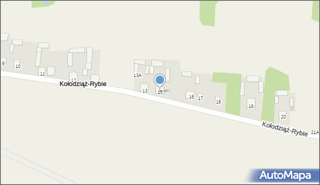 Kołodziąż-Rybie, Kołodziąż-Rybie, 15, mapa Kołodziąż-Rybie