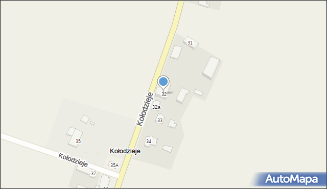 Kołodzieje, Kołodzieje, 32, mapa Kołodzieje