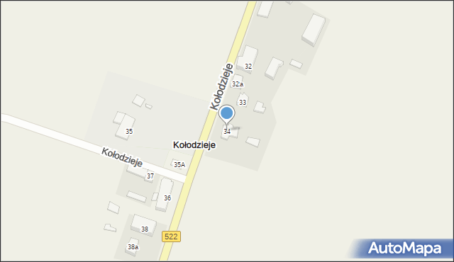 Kołodzieje, Kołodzieje, 34, mapa Kołodzieje