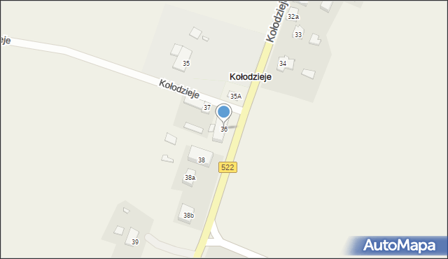 Kołodzieje, Kołodzieje, 36, mapa Kołodzieje