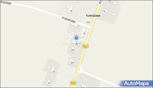 Kołodzieje, Kołodzieje, 38, mapa Kołodzieje