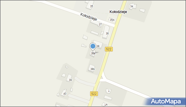 Kołodzieje, Kołodzieje, 38a, mapa Kołodzieje