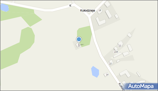 Kołodzieje, Kołodzieje, 21, mapa Kołodzieje