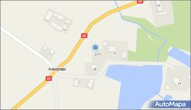 Kołodziejki, Kołodziejki, 1C, mapa Kołodziejki