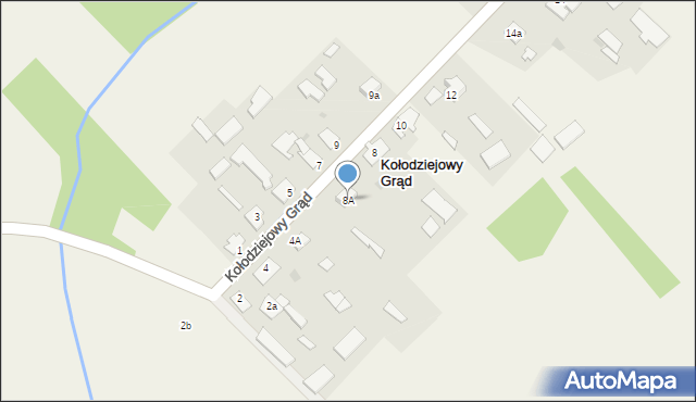 Kołodziejowy Grąd, Kołodziejowy Grąd, 8A, mapa Kołodziejowy Grąd