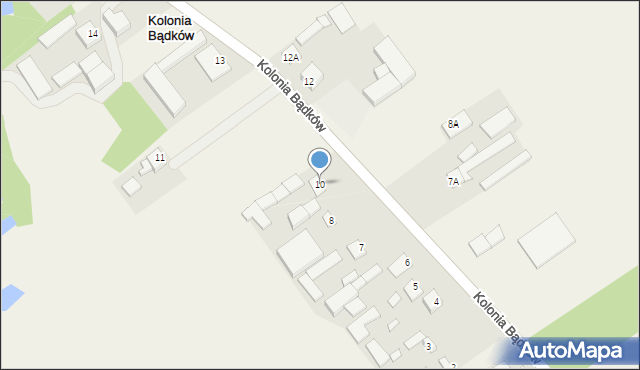 Kolonia Bądków, Kolonia Bądków, 10, mapa Kolonia Bądków