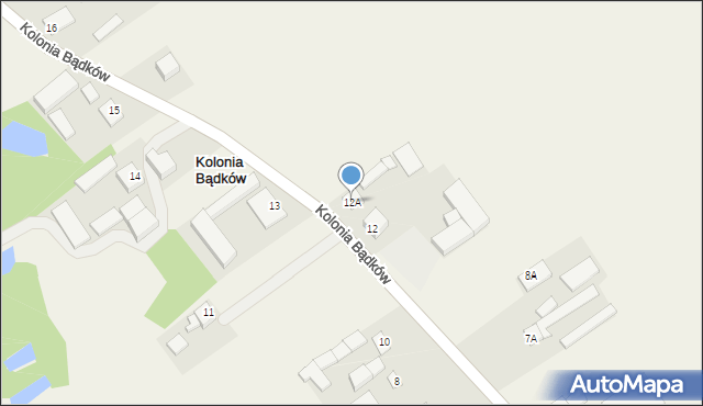 Kolonia Bądków, Kolonia Bądków, 12A, mapa Kolonia Bądków