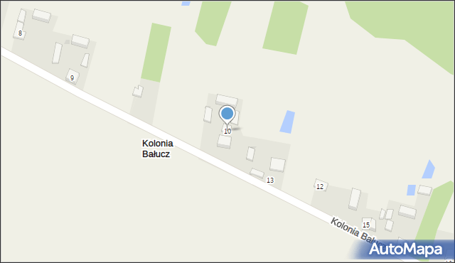 Kolonia Bałucz, Kolonia Bałucz, 10, mapa Kolonia Bałucz