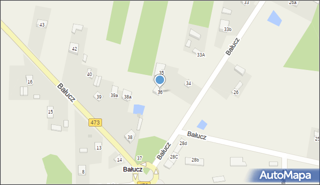 Kolonia Bałucz, Kolonia Bałucz, 36, mapa Kolonia Bałucz