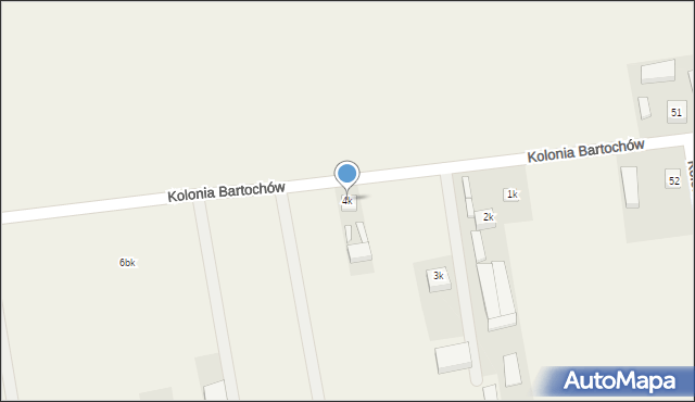 Kolonia Bartochów, Kolonia Bartochów, 4, mapa Kolonia Bartochów