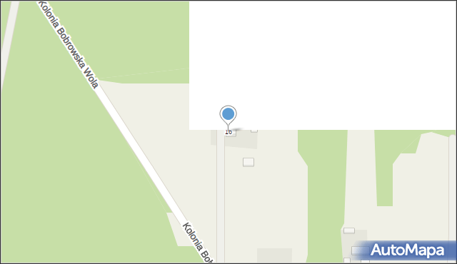 Kolonia Bobrowska Wola, Kolonia Bobrowska Wola, 16, mapa Kolonia Bobrowska Wola