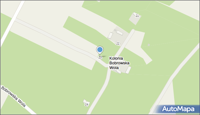 Kolonia Bobrowska Wola, Kolonia Bobrowska Wola, 23, mapa Kolonia Bobrowska Wola