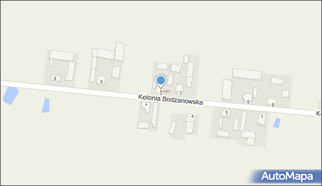 Kolonia Bodzanowska, Kolonia Bodzanowska, 2, mapa Kolonia Bodzanowska