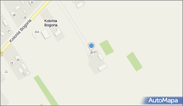 Kolonia Bogoria, Kolonia Bogoria, 32, mapa Kolonia Bogoria