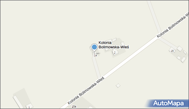 Kolonia Bolimowska-Wieś, Kolonia Bolimowska-Wieś, 1, mapa Kolonia Bolimowska-Wieś