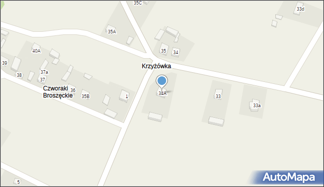 Kolonia Broszęcin, Kolonia Broszęcin, 34A, mapa Kolonia Broszęcin