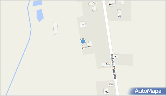 Kolonia Byczyna, Kolonia Byczyna, 24, mapa Kolonia Byczyna