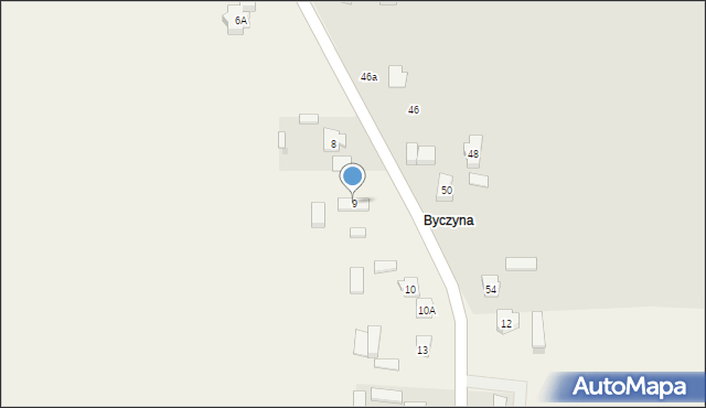 Kolonia Byczyna, Kolonia Byczyna, 9, mapa Kolonia Byczyna