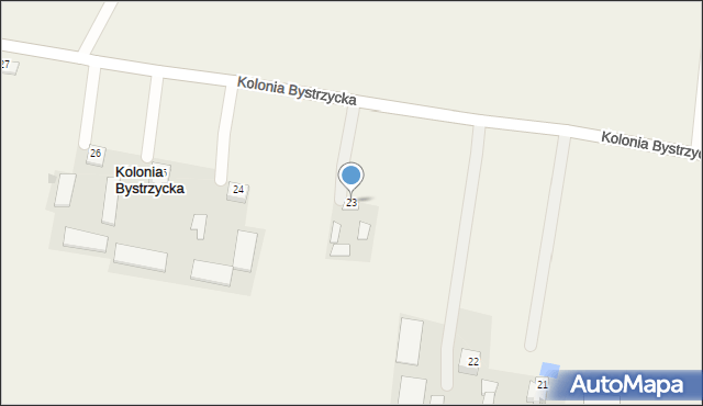 Kolonia Bystrzycka, Kolonia Bystrzycka, 23, mapa Kolonia Bystrzycka