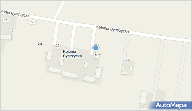 Kolonia Bystrzycka, Kolonia Bystrzycka, 24, mapa Kolonia Bystrzycka