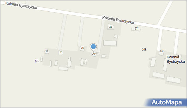 Kolonia Bystrzycka, Kolonia Bystrzycka, 29, mapa Kolonia Bystrzycka