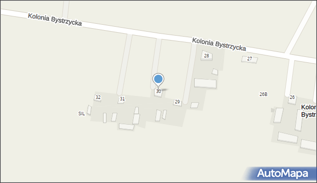 Kolonia Bystrzycka, Kolonia Bystrzycka, 30, mapa Kolonia Bystrzycka