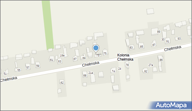 Kolonia Chełmska, Kolonia Chełmska, 23, mapa Kolonia Chełmska