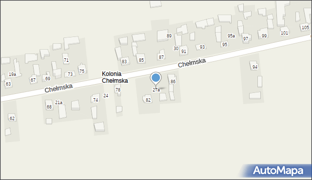 Kolonia Chełmska, Kolonia Chełmska, 27a, mapa Kolonia Chełmska