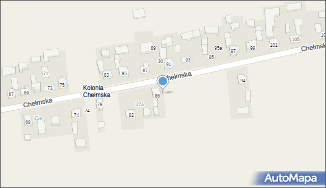 Kolonia Chełmska, Kolonia Chełmska, 29, mapa Kolonia Chełmska