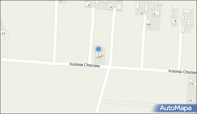 Kolonia Chorzew, Kolonia Chorzew, 11b, mapa Kolonia Chorzew